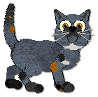 blue and black calico